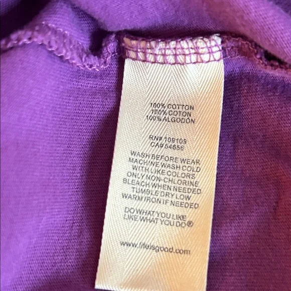 Life Is Good Purple Long Sleeve Tee - Picture 5 of 5